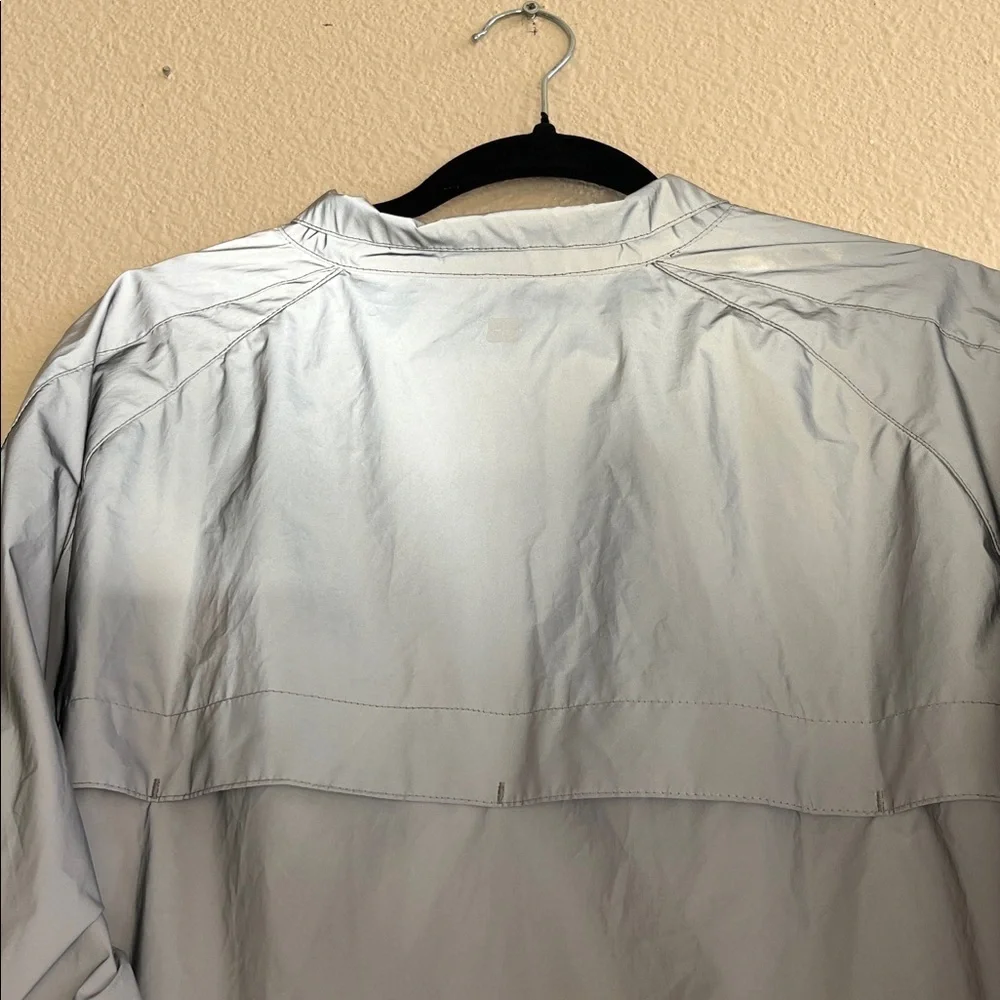 Men's Lightweight Gray Rain Jacket 360 reflective